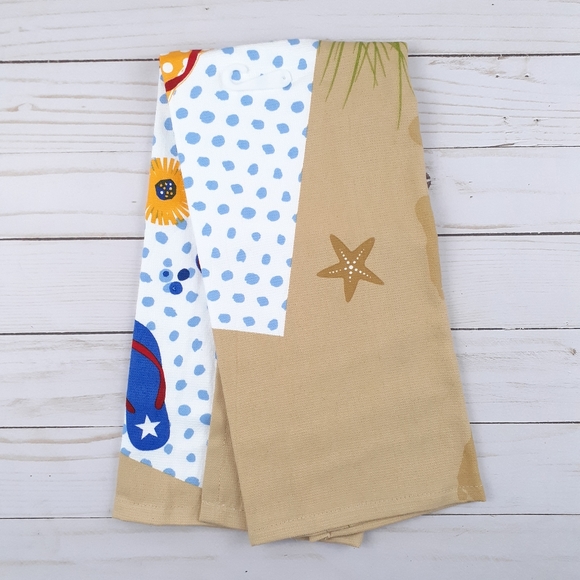 Kitchen Towel Summer Vibes Flip Flops Beach - Picture 3 of 3